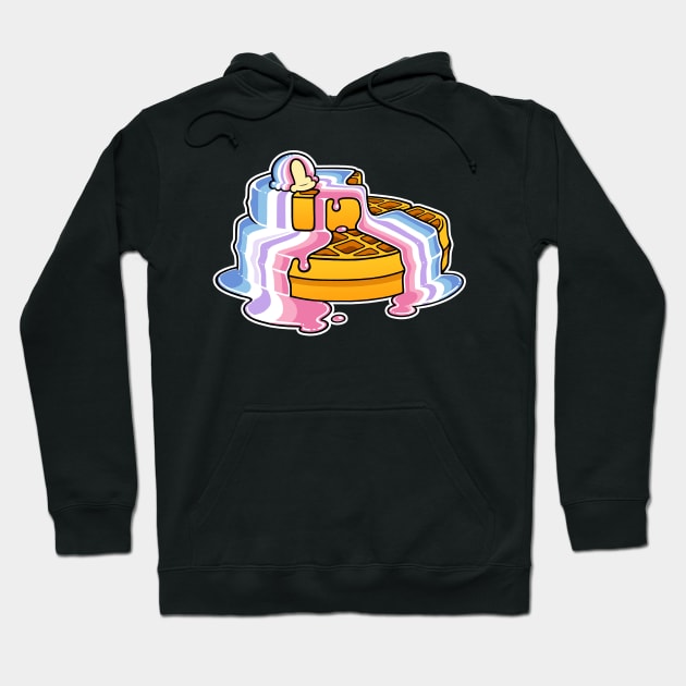 Bigender Pride Waffles LGBT Hoodie by FlannMoriath